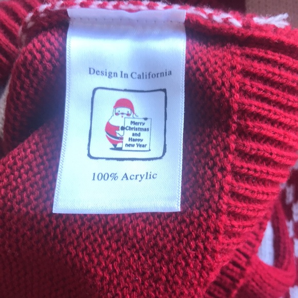 Women’s Red & White Christmas Sweater - Picture 4 of 5